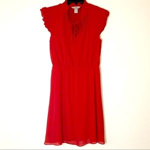 H&M, size 4, red dress